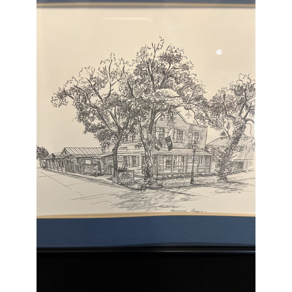 Pamela Lee Pirates House Savannah Georgia Framed Art Print Historic Coastal
